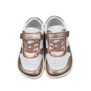 Tipsietoes Spring Genuine Leather Shoe for Girls and Boys Kids Barefoot Sneaker Minimalist Elastic Strape 240426