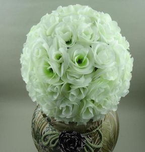 10quot25cm Artificial Flowers Ball Silk Rose Wedding Kissing Balls Pomander Party Centerpieces Decoration Delivery2214061