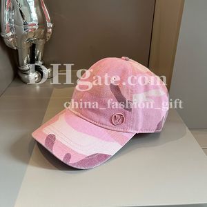 Capas de beisebol rosa de luxo homens mulheres camuflagem chapéu de golfe chapéu de golfe esportes casuais chapéu de teta