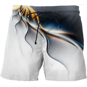 Herren Shorts 3D Print Grafik abstraktes Board Kurzschwimmstüfte Kordelkordel schnell Trocknen lässig Urlaub Hawaiianer