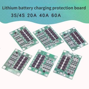 new 3S/4S 40A 60A Li-ion Lithium Battery Charger Protection Board 18650 BMS For Drill Motor 11.1V 12.6V/14.8V 16.8V Enhance/Balancefor 18650 BMS For Drill Motor