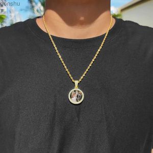 Pendant Necklaces 26MM Mini Size DIY Customized Photo Medal Memory Lock Hanging Chain Customized Necklace with Photo Birthday GiftWX