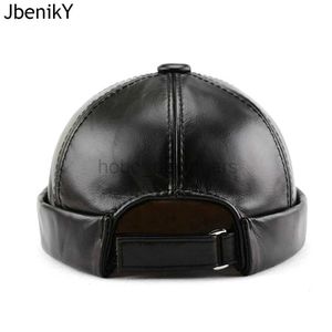 Jxuq Beanie/Ckull Caps Hot Sale Men Настоящая кожаная шляпа