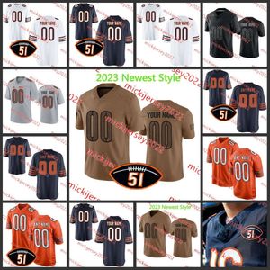 Keenan Allen D.J. Moore D'Andre Swift Football Jersey Eddie Jackson Stitched 24 Khalil Herbert 76 Teven Jenkins 85 Cole Kmet Jerseys