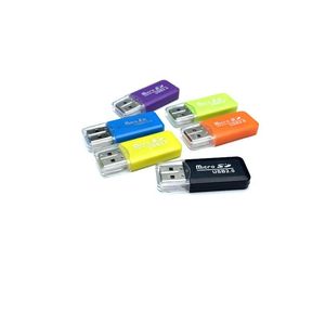 Bellek Kartı Okuyucuları 500 PCS/LOT Profesyonel TF USB 2.0 T-Flash Okuyucu Bırak Dağıtım Bilgisayarları Ağ Bilgisayar Aksesuarları DHFSW