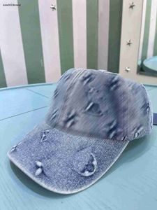 ニューキッズデザイナーの帽子洗浄デニムファブリックベビーサンハットサイズ3-12年箱パッケージ高品質の女の子ボールキャップ24april