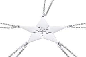 5pcs Good Family Friendsion Set Set Five Ropicated Star Puzzle Sece Pante Fashion Creative Jewelry Accessory PE ожерелья5989401