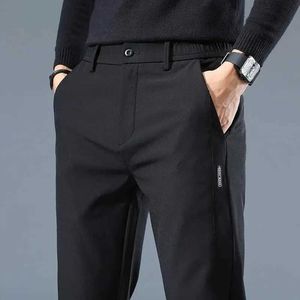 Mäns byxor Spring/Summer Mens Pants High Quality Elastic Fashion Casual Breatble Trousersl2403