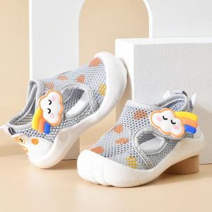 Boots 14 Years Toddler Casual Shoes Summer Air Mesh Shoes Soft Sole Toddler Lightweight Sneakers Cartoon Antislip First Walkers