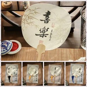 Decorative Figurines Ancient Style Fan Float Light Series Chinese Calligraphy Hanfu Summer Travel Pose Ink Painting Paper