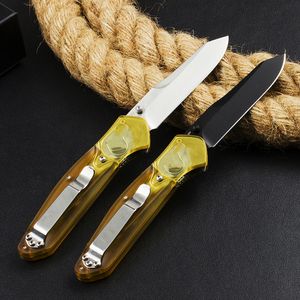 Coltello pieghevole tascabile a farfalla di alta qualità 940 d2 manico in plastica PEI nera nero/satinato con scatola al dettaglio di sacchetti di nylon