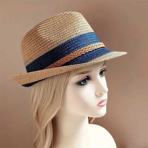 Breda randen hattar hink hattar solskydd sommarstrat hatt unisex strand utomhus mode rese party sun hatt j240429