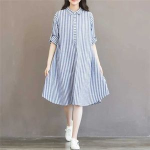 Maternity Dresses Pregnant womens clothing nursing and long sleeved striped dress lining for pregnant women Q240427