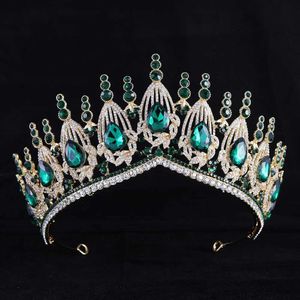 Tiaras 17 cores Coroa de cristal de princesa de luxo para mulheres para mulheres casamentos elegantes jóias de vestido de cabelo barroco de tiara de luxo