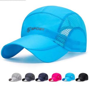 Ball Caps Summer Mens Tennis Hat Bicycle Running Baseball Breathable and Quick Drying Boned Buckle Back Womens Climbing Sports Q240429