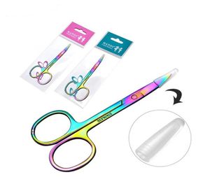 Ny färgglad rostfritt stål Eyebrow Scissor False Eyelash Hair Trimning Beauty Makeup Nail Dead Skin Remover Scissor Makeup Tool 6329334