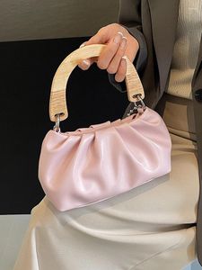Borsetto della maniglia in legno e borse borse per spalla a traversa per donne casual 2024 designer alla moda da donna sacchetti di messaggistica