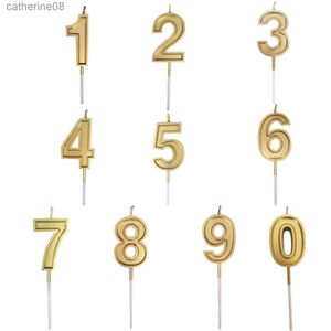 Candles Birthday Candles Digital Candles Wedding Candles Gold Number Birthday Numeral Candles Number Cake Decor for Adults/Kids Party d240429