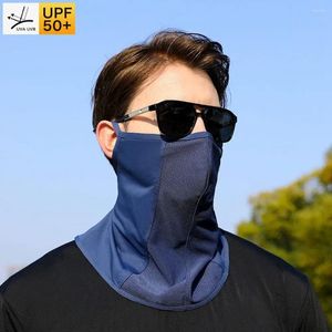 Scarves Solid Color Silk Mask Summer Face UV Protection Neck Wrap Cover Shield Outdoor