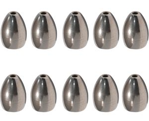 10pcsbag Silver 100 Tungsten Sinker Bullet Casting Fishing Weights Tungsten Jigs Bait Rigs Fishing Flipping Worm Tackle7746871