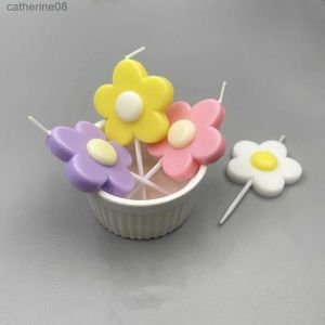 Candles Cute Childrens Flower Birthday Candle Party Decoration Candle Baby One Year Old Confession Proposal Romantic Party Cake Candle d240429