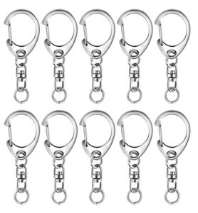 100st Key Ring Key Chain DSNAP Hook Split KeyChain Parts Ring Hardware With 8mm Open Jump and Connector1975502