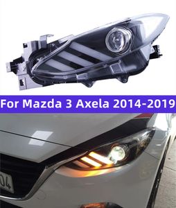 Bilstrålkastare för Mazda 3 Axela 2014-20 19 Uppgradering Mustang Styling Strålkastare Streamer Signal High Beam Xenon