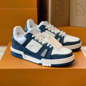 Designer Luis Vuittons Shoes Casual Shoes Putian Trainer Donkey House Sports Shoes Women Breathable Nappa Leather Casual Shoes Lovers Jeans Lace Up Shoes Men 295