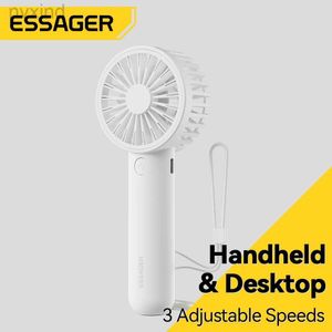 Electric Fans Essager Handheld Fan USB Mini Small Handheld Portable Fan Desktop Office Small Pocket Fan Air Cooler Outdoor Fans d240429