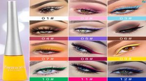 12 Colors Colorful Diamond Liquid eyeliner Glitter Shimmer Eyeshadow Tint Metallic eye liner1791614