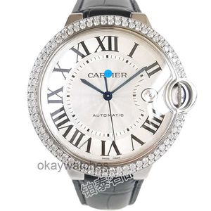 Unisex -Zifferblätter automatische Arbeits Uhren Carter Mens Watch Blue Ballon Diamond Set Mechanik W69016Z41