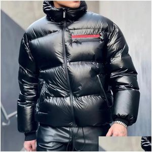 Masculino abaixo da jaqueta de parkas grande designer de bordado de bordado de última geração do inverno de inverno