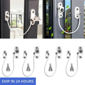 Straps 4/8Pcs/lot Child Protection Baby Safety Window Lock Stainless Steel Child Safety Locks Protection for Windows From Children Lock