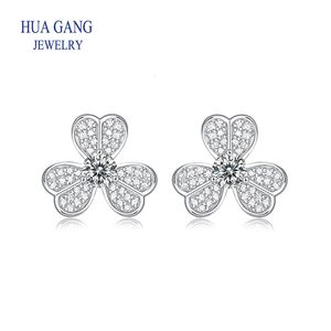 Clover Stud Earrings Lab Created Diamond with 2 pieces Gift for Women Girl 240428