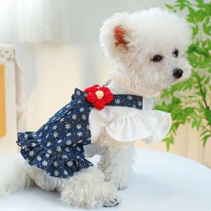 Dog Apparel Autumn Spring Pet Clothes Cat Dress Princess Costume Yorkie Pomeranian Maltese Poodle Bichon Clothing Dresses