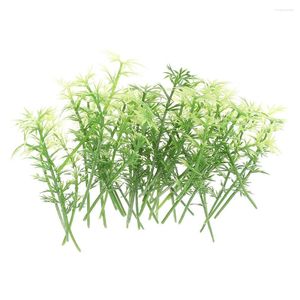 Decorative Flowers 40pcs Fake Bamboo Artificial Trees Faux Miniature