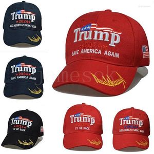 Ball Caps est Trump 2024 Шляпа хлопковая бейсболка шляпы USA