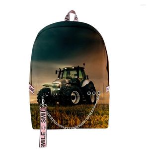 Backpack Fashion Youthful Borse School Borse Unisex Game Tractor Pattern 3D Stampa 3D Oxford Waterhook Notebook Spalla Backpacks