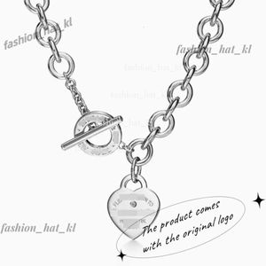 Designer halsband Tiffanyjewelry hjärta halsband lyxiga smycken design hänge ros guld valentin dag gåva smycken 124