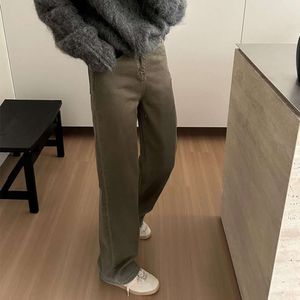 optional straight leg jeans for women 2023 early autumn new loose and versatile pants