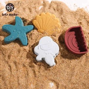 Sand Play Water Fun 4st Style Summer Beach Toys For Kids Soft Silicone Set Beach Game Toy For Play Swimming Sand Water Game Play Outdoor Toy D240429