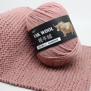 100g Yak Wool Yarn Advanced Soft Heart Skin Friendly Natural para lenços de tricô para as mãos Sweaters Hats Caats Sacos de sacos 240428