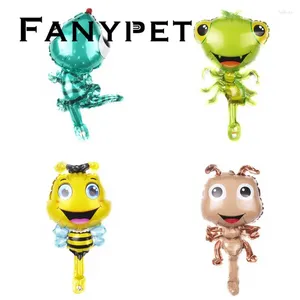 Party Decoration 10pcs Mini Insects Animals Foil Balloons Bee Gecko Ant Mantis Jungle Ballon Baby Shower Kids Birthday Globos