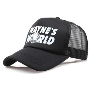 Waynes World Mesh Hat Brand Brand Snapback Cotton Baseball Cap Men Women Hip Hop Dad Trucker Hat Drop2997668