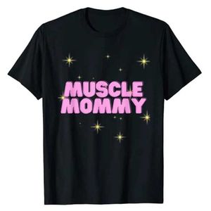 Frauen T-Shirt Fitnessstudio Muskel Mom Pump Cover Womens T-Shirt Y2K Top Sprüche Zitatbrief gedruckt Fitness T-Shirt Mütter Tag Mütter Frau Geschenkl2403