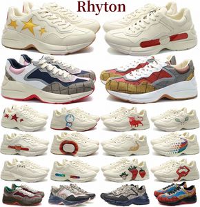 Tasarımcı Ayakkabı Rython G Çok Volor Beyaz Sneakers 100 Bej Vintage Logo Yıldızları 25 Kadın Dalga Gri Donanma Web Baskı Erkekler Kadınlar Sıradan Sho1xsh#