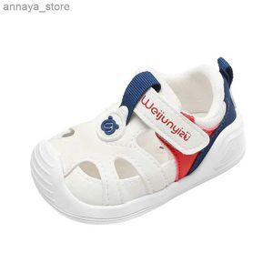 Sandals Boys and girls outdoor summer sandals childrens breathable Qucik dry sports beach sandals baby casual shoesL240429