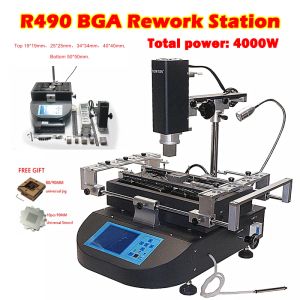 HT-R490 Hot Air BGA Rework Station 3 Heating Zones Soldering Welding Machine 4000W for Mobile Phone PCB Repairing 220V 110V