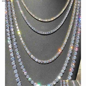 Pendellöder Halsketten HipHop 18K Gold Eced Diamond Kette Halskette Tennis für Männer und Frauen Schmuck Halsketten Anhänger