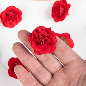 Dried Flowers 10 heads Velvet rose for home garden bonsai DIY christmas Garland accessories wedding outdoor arch decoration artificial flowers